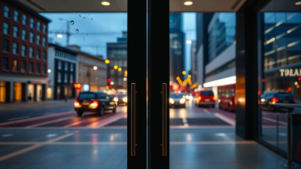 Glass Doors Lye Green